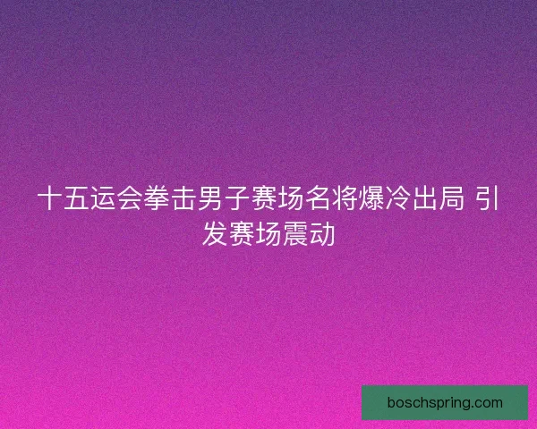 十五运会拳击男子赛场名将爆冷出局 引发赛场震动 十五运会拳击男子赛场名将爆冷出局 引发赛场震动